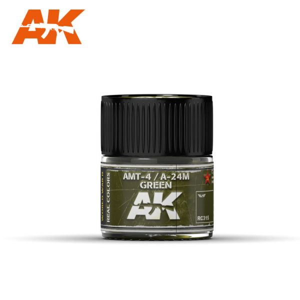 AK Interactive RC315 Real Colors : AMT-4 / A-24M Green 10ml