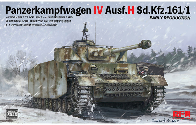 Rye Field Model 5046 1/35 Pz.Kpfw. IV Ausf. H Early Production w/Workable Track Links