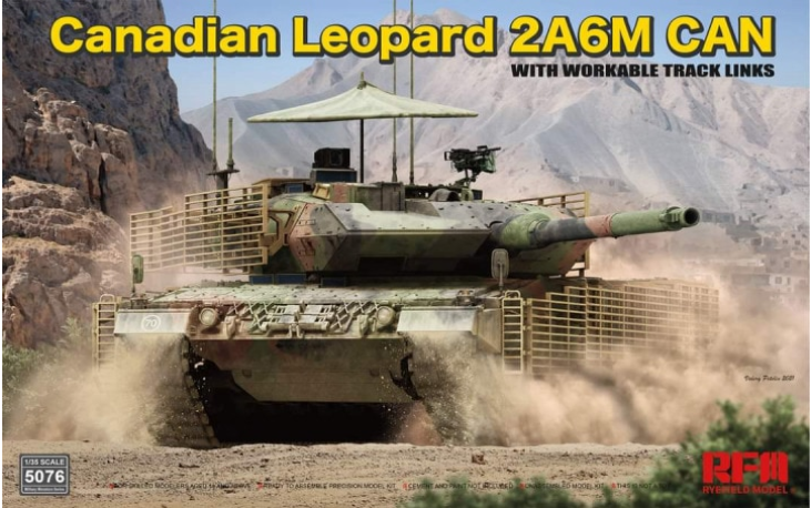 Rye Field Model 5076 1/35 Canadian Leopard 2A6M CAN w/ Workable Track Links