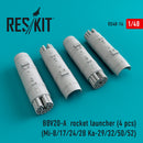 Res/Kit 480014 1/48  B8V20 Rocket Launcher (4 pcs)