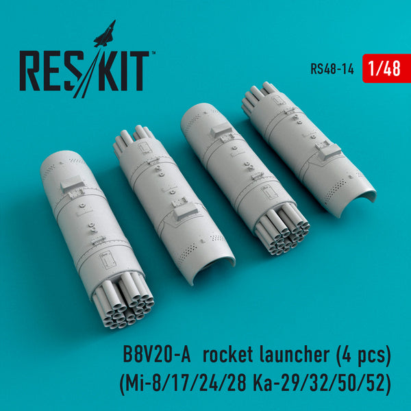 1/48 Res/Kit 480014 B8V20 Rocket Launcher (4 pcs)