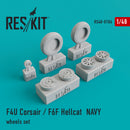 Res/Kit 480106 1/48 F4U Corsair / F6F Hellcat NAVY Wheels Set