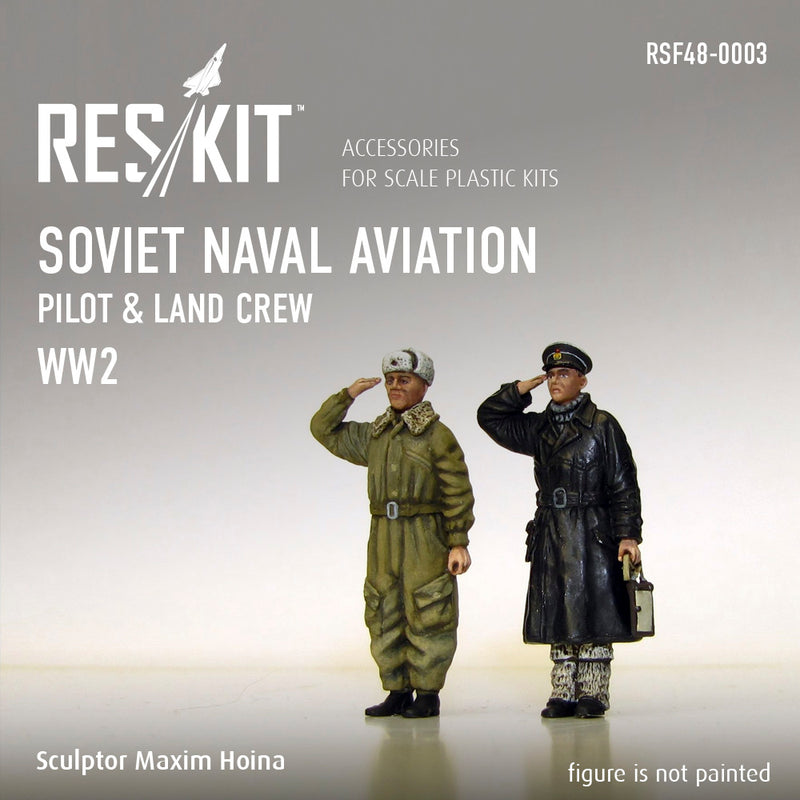 1/48 Res/Kit F480003 Soviet Naval Aviation Pilot & Land Crew (WWII)