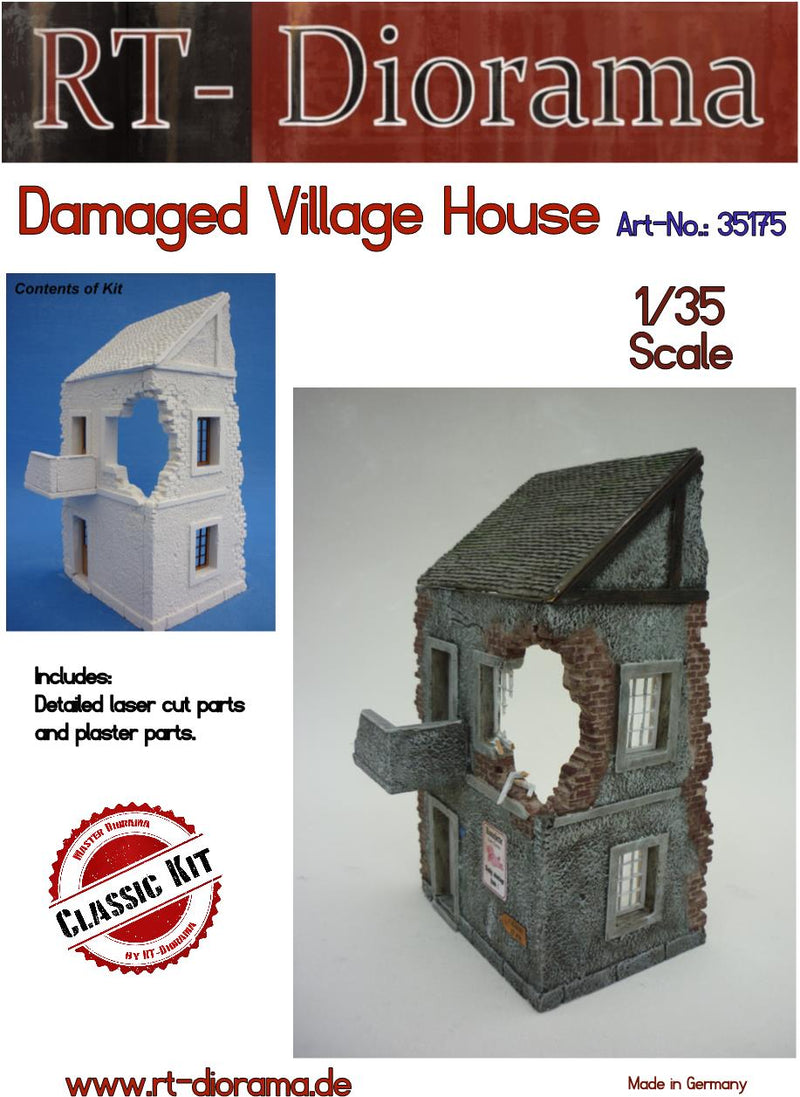 RT DIORAMA 35175 1/35 Damaged Village House (Upgraded Ceramic Version)