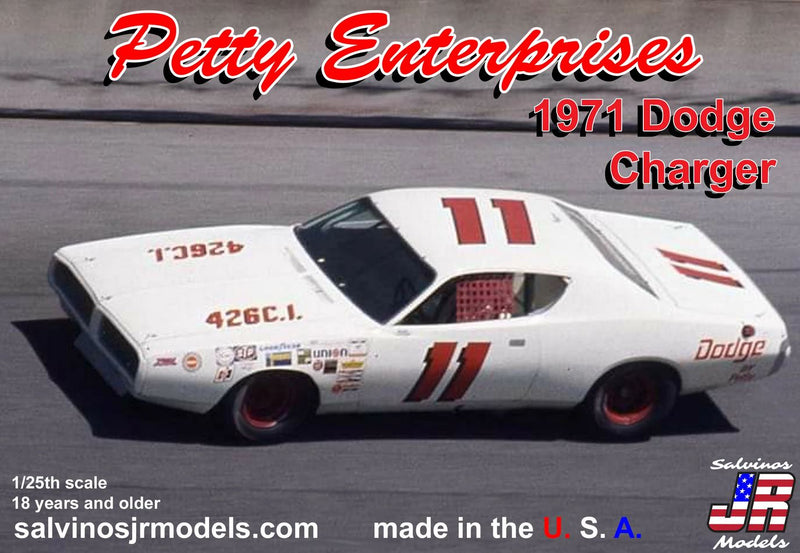 Salvinos JR PEDC1971DA 1/25 Petty Enterprises '71 Dodge Charger