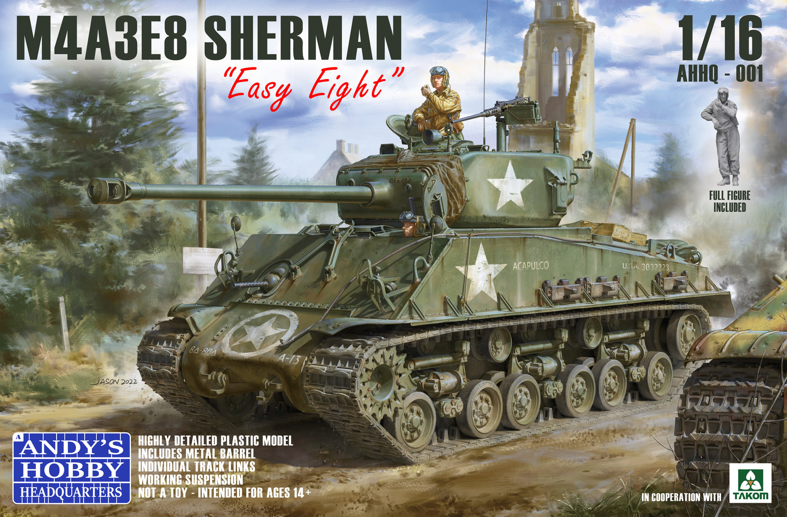 Andy's Hobby Headquarters AHHQ001 1/16 M4A3E8 Sherman 