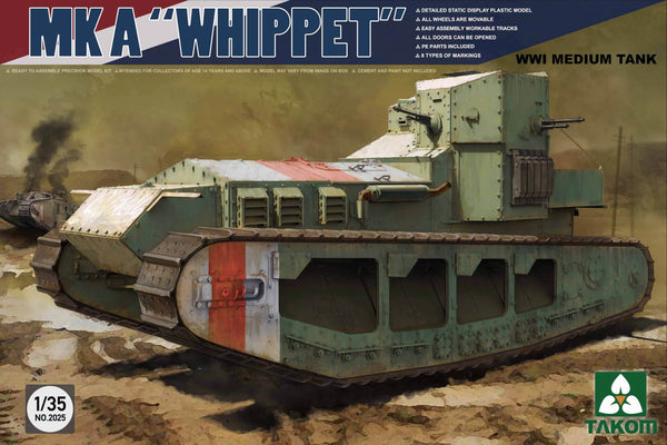 Takom 2025 WWI Medium Tank Mk.A Whippet