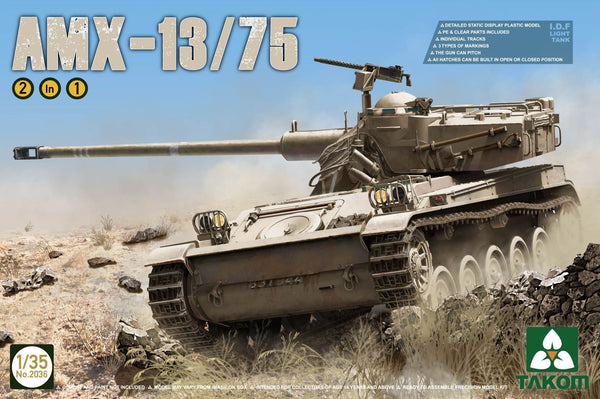 Takom 2036 1/35  IDF Light Tank AMX-13/75 2 in 1
