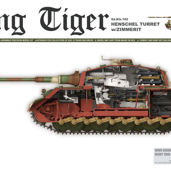Takom 2045 1/35 WWII German King Tiger Sd.Kfz.182 Henschel Turret with