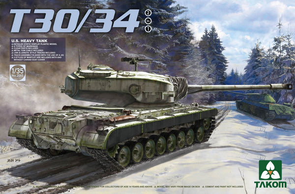 Takom 2065 1/35 U.S. Heavy Tank T30/34 (2 in 1)