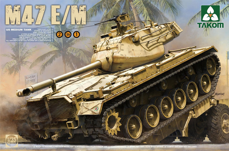 Takom 2072 1/35 US Medium Tank M-47 Patton 2in1 E oder M Version