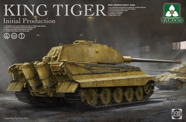 Takom 2096 1/35 King Tiger initial production 4 in 1