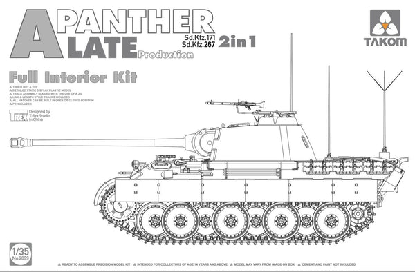 Takom 2099  1/35 Panther Ausf.A late  prod. full Interior