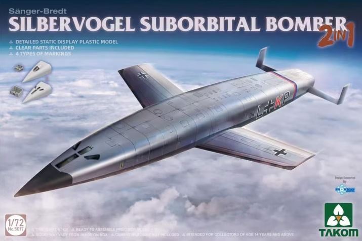 Takom 5017 1/72 SILBERVOGEL Suborbital Bomber 2-in-1