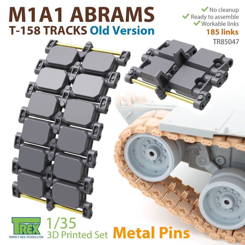T-Rex 85047 1/35 M1A1 Abrams T-158 Tracks Old Version (Metal Pins)
