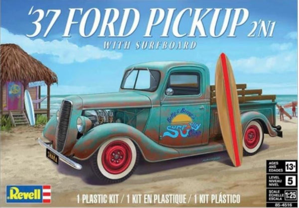 Revell 854516 1/25 85 4516 1937 Ford Pickup with surfboard