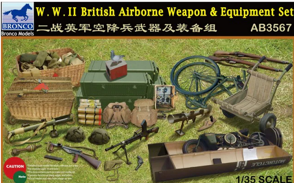 Bronco Models AB3567 1/35 WWII British Airborne Weapon & Equipment Set