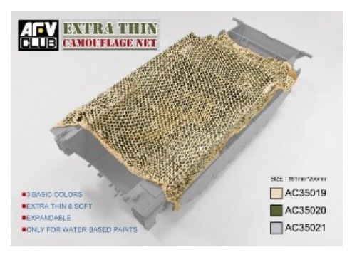 AFV Club AC35019 1/35 Extra Thin Camouflage Net- Desert Tan