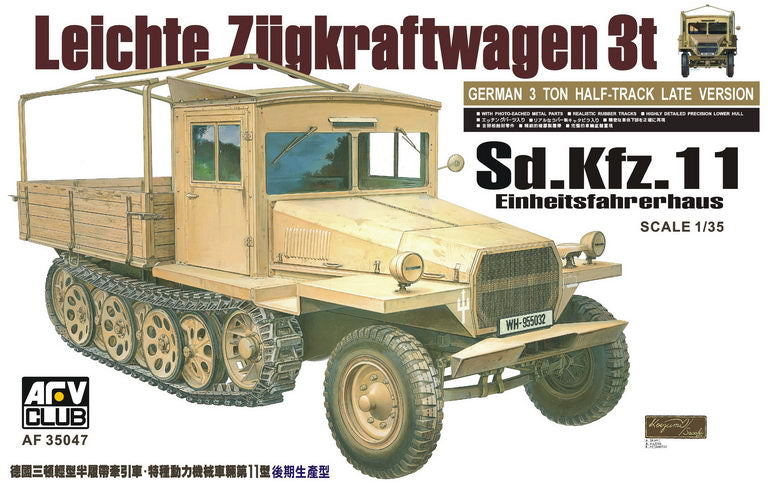 AFV Club 35047 1/35 Sd.Kfz.11 LATE VERSION WITH WOODEN CAB