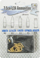 AFV Club 35084 1/35 7.5cm/L24 AMMUNITION (BRASS)