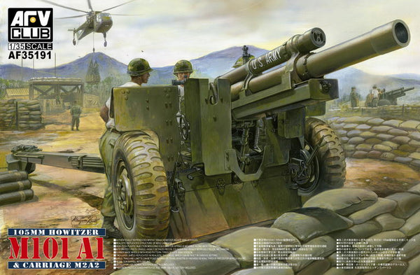 AFV Club 35191 1/35 105mm Howitzer M101A1 & Carriage M2A2