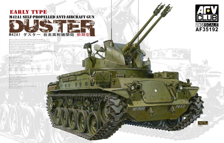 AFV Club 35192 1/35 M42A1 Duster Self-Propelled Anti-Aircraft Gun (EARLY TYPE)