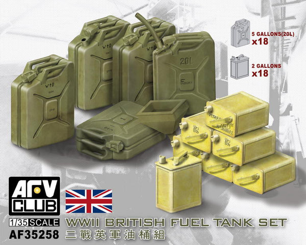 AFV Club 35258 1/35 WWII British Fuel Tank Set