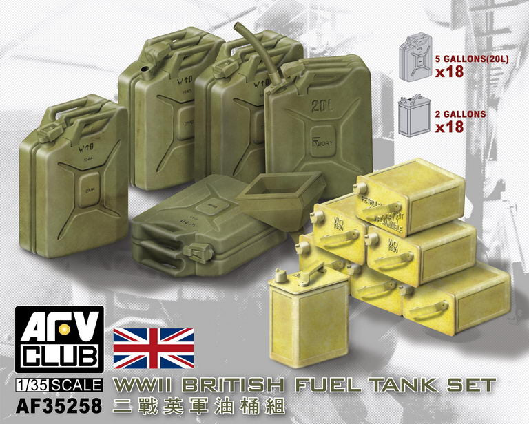 AFV Club 35258 1/35 WWII British Fuel Tank Set