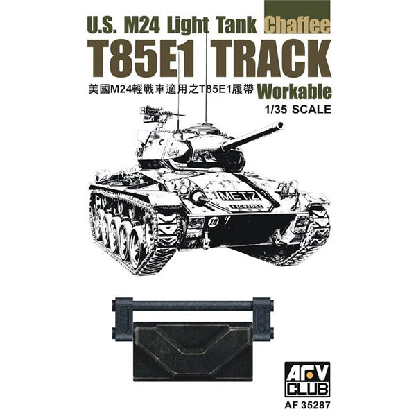 AFV Club 35287 1/35 M24 Light Tank Chaffee T85E1 Track (Workable)