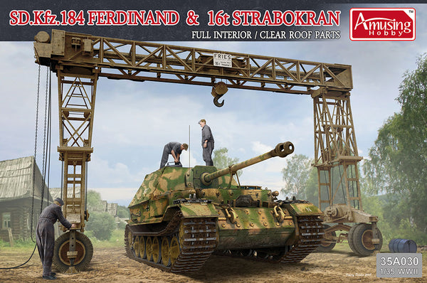 Amusing Hobby 35A030 1/35 Sd.Kfz.184 Ferdinand & 16t Strabokran