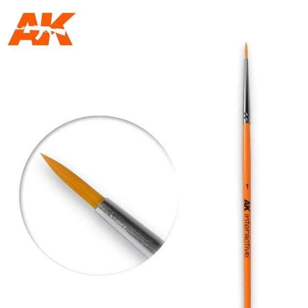 AK Interactive 603: 1 Synthetic Round Brush