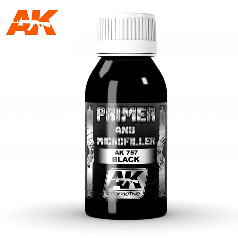 AK Interactive 757 Black Primer & Microfiller 100ml