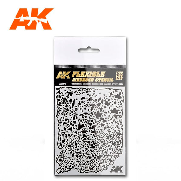 AK Interactive 9079 Flexible Airbrush Stencil 1/20, 1/24, 1/35