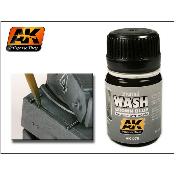 AK Interactive 070 Brown Blue Wash for Panzer grey vehicles