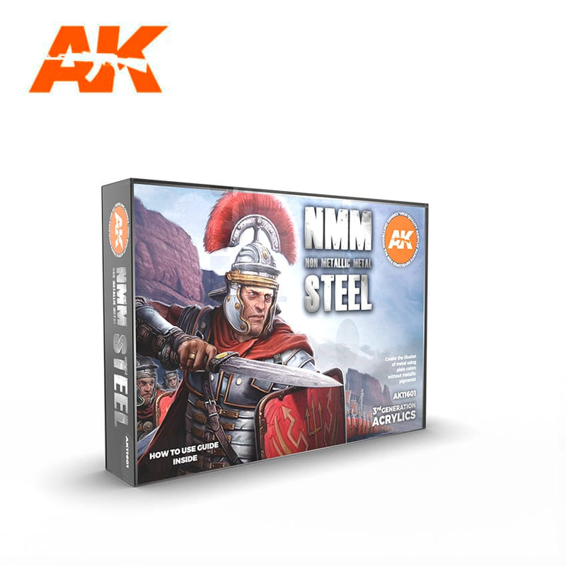 AK Interactive 11601 Non-Metallic Metal: Steel Set