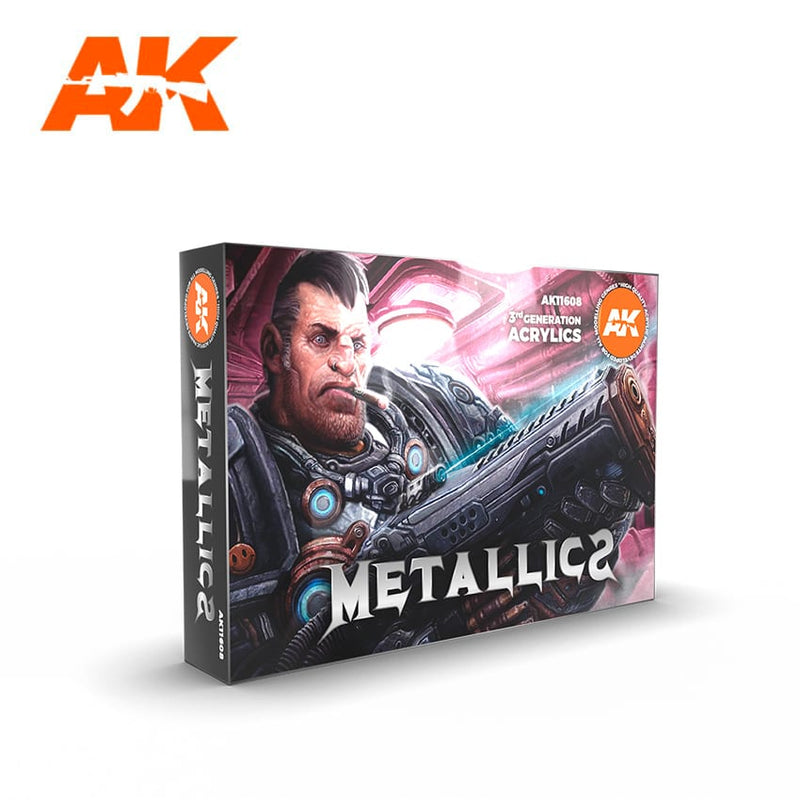 AK Interactive 11608 Metallics Set