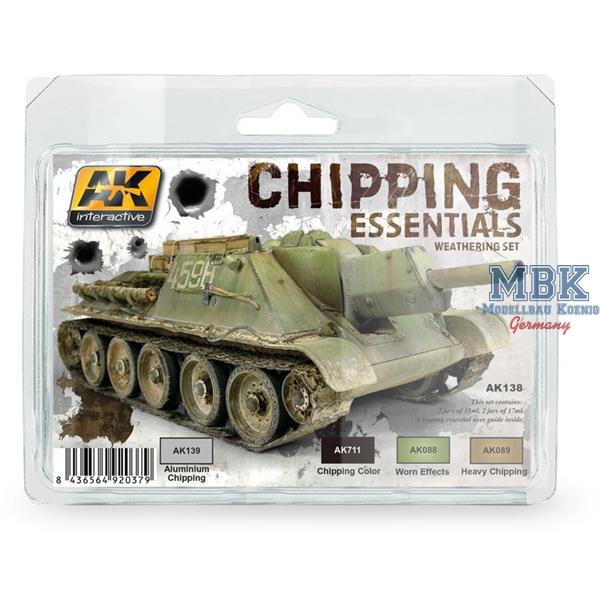 AK Interactive 138 Chipping Essentials Weathering Set