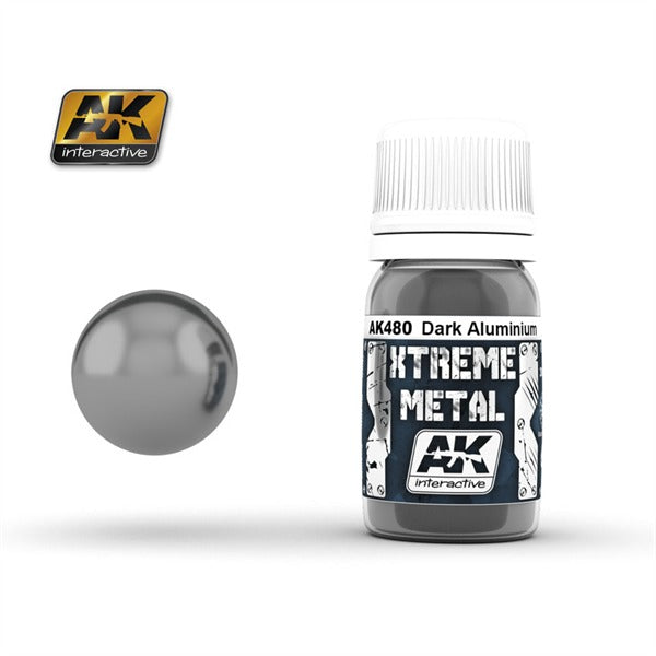 AK Interactive 480: Xtreme Metal Dark Aluminium 30ml