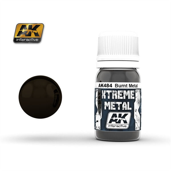 AK Interactive 484: Xtreme Metal Metal Burnt Metal 30ml