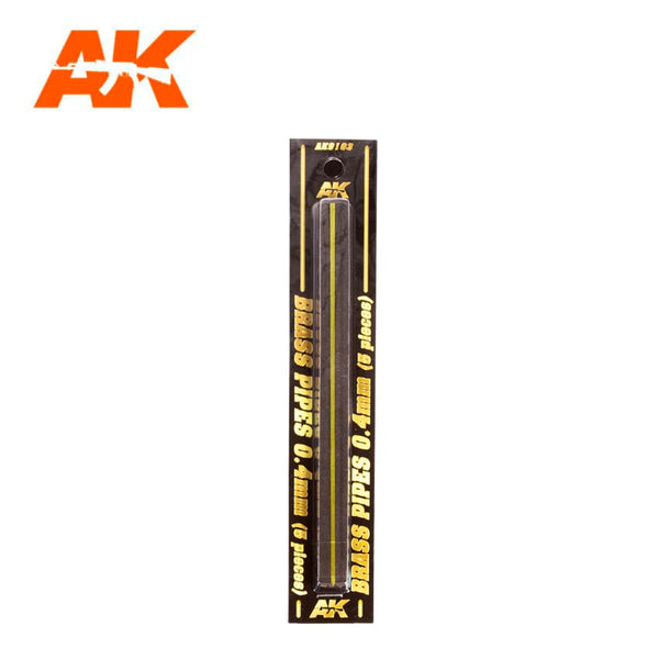 AK Interactive 9103 Brass Pipes 0.4mm, 5 Units