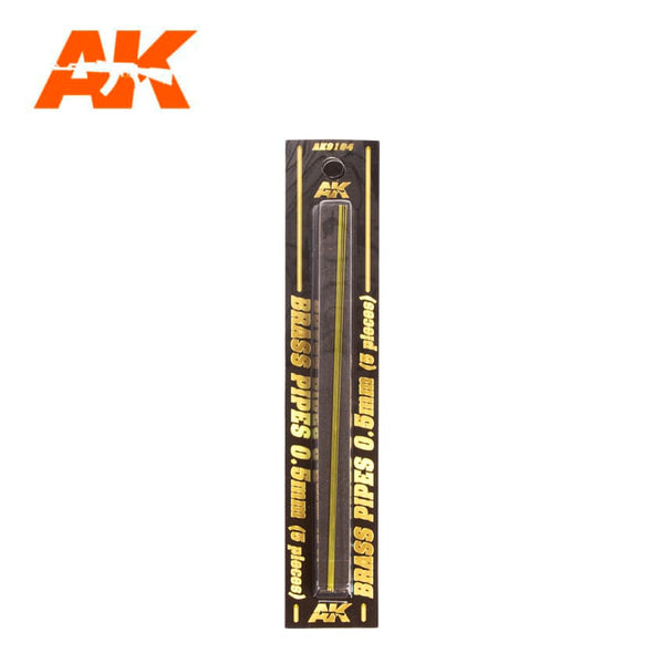 AK Interactive 9104 Brass Pipes 0.5mm, 5 Units