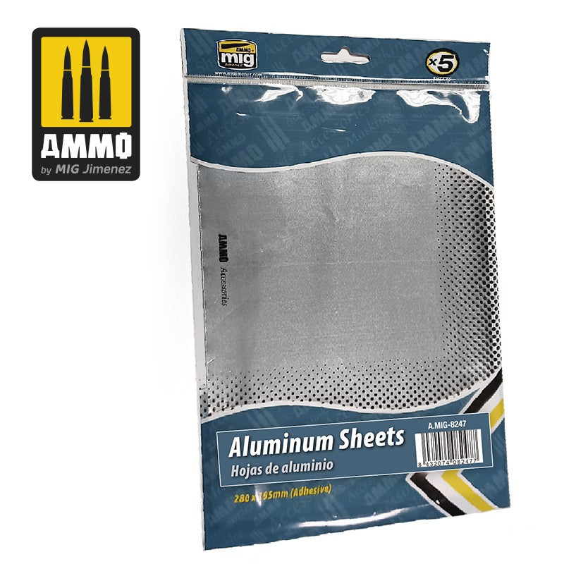 AMMO by Mig 8247 Masking Aluminium Sheets - 280x195mm