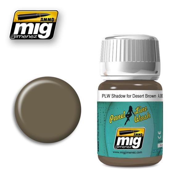 AMMO by Mig 1621 Panel Line Shadow for Desert Brown