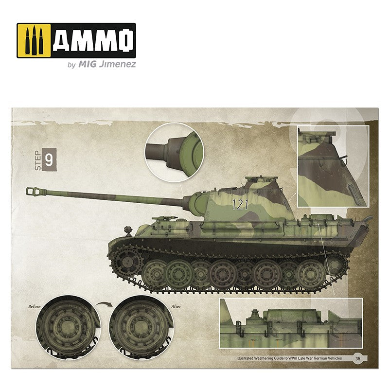AMMO by Mig 6015 Illustrated Weathering Guide to WWII Late War German Vehicles
