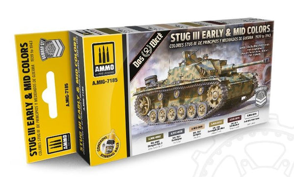 AMMO by Mig 7185 StuG III Early & Mid Colors Set 1939 to 1943