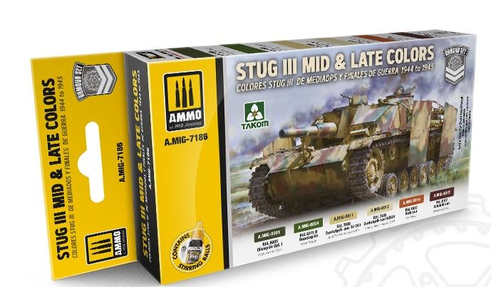 AMMO by Mig 7186 StuG III Early & Mid Colors Set 1944 to 1945