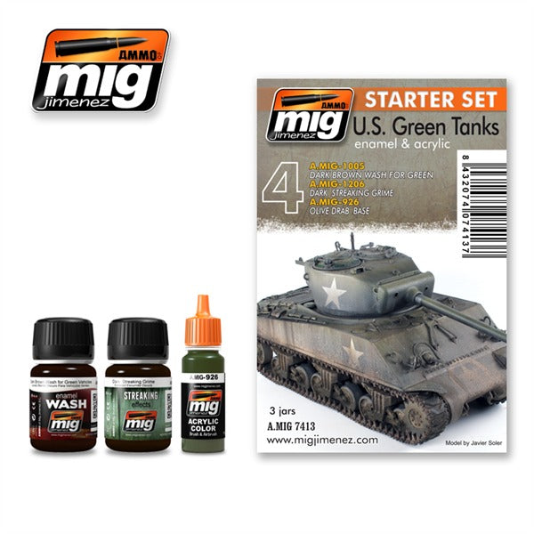 AMMO by Mig 7413 US Green Vehicles Set