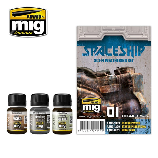 AMMO by Mig 7444 SPACESHIP SCI-FI WEATHERING SET