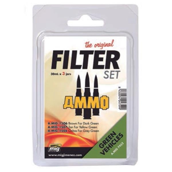 AMMO by Mig 7452 Filter Set for green Vehicles