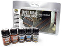 AMMO by Mig 7470 DEPOT AREAS - SLUDGE TRACKS WEATHERING SET
